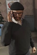 Tony looking real cute on the phone