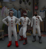 Matching jammies with Ming and Fanny