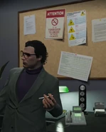 Scotty smoking during his break at Snr. Buns
