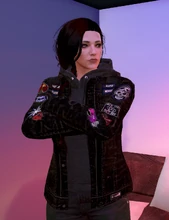 Sophie in her new patched kuttes.