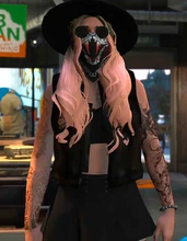 Raiders MC Old Lady kuttes with their fangs mask October 1, 2025