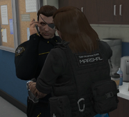 Vic gets embraced by Marshal Gallagah