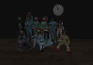 Cassie poses for the Ventura-Miller Family photo during their Christmas dinner.