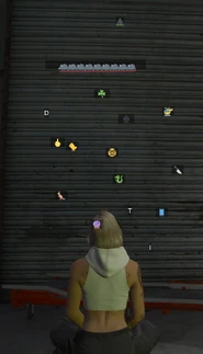 Ivy staring at the sign in board