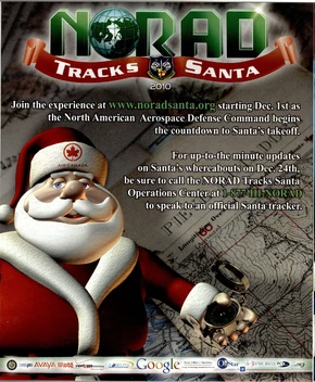 , a new NORAD Tracks Santa (NTS) Partner for 2010, had this public service announcement in its December 2010 issue of its , enRoute.