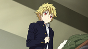 Yukine in a school jacket