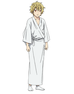 Yukine wears a white robe