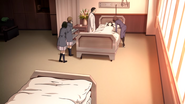 S1E1: Hiyori wakes up to her friends and family in the hospital.