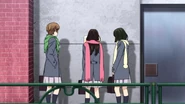 Episode 1 - Hiyori And Friends Look At Milord Poster.png (2.3 MB) S1E1: Hiyori, Ami, and Yama look at a missing poster for Milord.