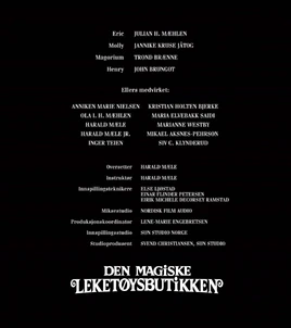 Mr. Magorium's Wonder Emporium Norwegian Credits