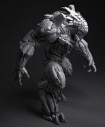 Untextured 3d model of the early design of the Psycher.