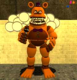 Who is collapsed Fredbear, what fan-game is he from? I stumbled upon this  cool looking reimagining of Fredbear on the FNaF roleplay Wiki and it got  me curious as to what game