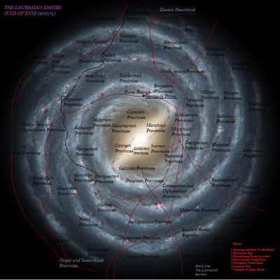 Detailed Map of Laurasian Empire