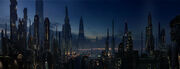 Coruscant at night