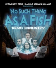 The Poster for the tour Nerd Immunity, which features a review from .