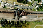 Aerial view of the crash