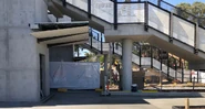 New concrete stairs and station lift.