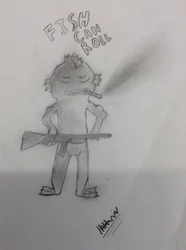 Fish Can Roll - A quick sketch by Hakkniv
