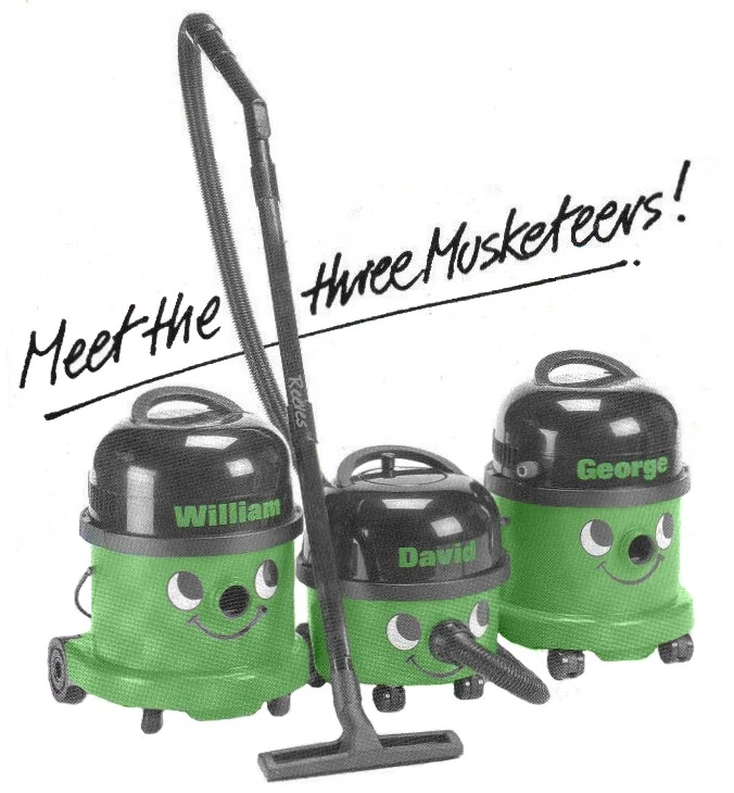 The Three Musketeers | Numatic Vacuum Cleaners Wiki | Fandom