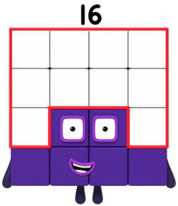 Sixteen (character), Numberblocks Wiki