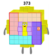 JingzheChina's 373: He is a prime number, and can arrange in a cube shape --- with a cross on every face. He likes to stare on the moon and recapture the past.