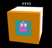 JingzheChina's 3^3^3^3: She is a huge cube, even larger than those number above with three layers of exponential tower. She is also called 3↑↑4, using Knuth arrows.