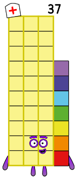 Numberblocks 37,5 Full Color As Selebgram - Numberblock Band Halves fanmade  drawing & coloring story