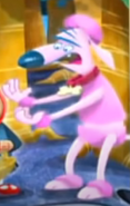A pink poodle as it appears in Book.
