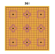 JingzheChina's 361's back: the center of every block is an intersection, which means players can play a normal Go/Weiqi game on 361's back.