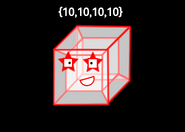 10077696China's {10,10,10,10}: She is a number even bigger than 3→3→3→3, and she loves 4D space. She is a huge hypercube!