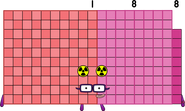 Dodeca D.'s 188: He is quadruple Forty-Seven classifying him as a super rectangle, but his rectangle eyes are sideways instead of upright. He can actually split into four squares, whose square roots are prime numbers!