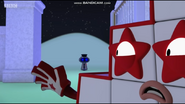 Ten being caught by one of the Robot Guards, trying to get in the Museum of Numbers.