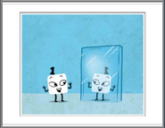 One seeing the magic mirror.