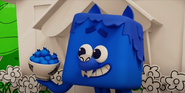You think the blueberries caused his blue colour?