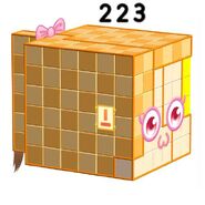 Asaki88bbff's 223: She is the cute cube (216) with a ponytail, also called "ponytail sister". Somehow she is like 216.