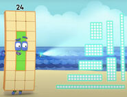 "I'm Twenty-Four, and I'm a super-duper rectangle! Check out my array display!"