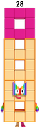 Twenty-Eight in her Building with Windows shape, where x=2 and y=6