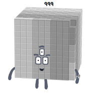 JingzheChina's 999: They is one less than One Thousand, which makes them somehow imperfect. However, he is still a super duper rectangle, and can be the difference of two cubes, in two different ways, i.e. 1728-729 and 1000-1!