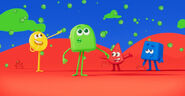 Looks like Green coloured the clouds green, and they rain bubbles now. Now that is even sillier!