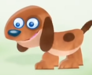 A puppy as it appears in various episodes.