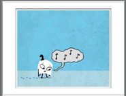 One singing, possibly about being lonely (or being rained on).