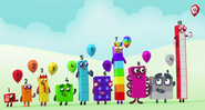 Numberblocks 1-10 with Numberballoons
