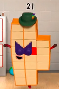 21 has 20 blocks. (Count closely)