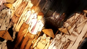 The Seven Phantom Travelers with their leader, Tamazuki