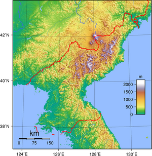 북한지형