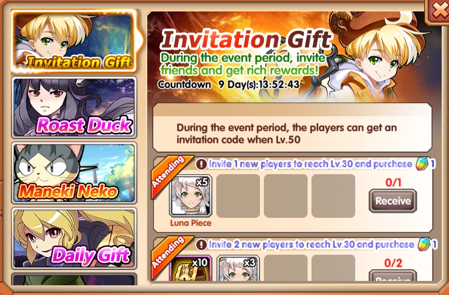 Invitation Gift Nutaku's Pocket Fantasy Wiki Fandom