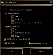 Gameoptions feedback