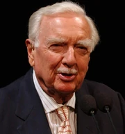Walter Cronkite giving a speech in 2004
