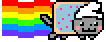 Smurf Nyan Cat on the "Pick a Flavor" menu