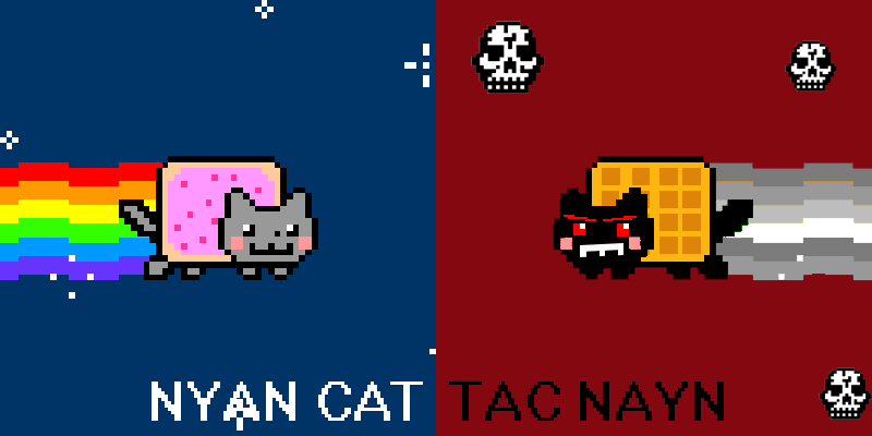 epic face vs nyan cat